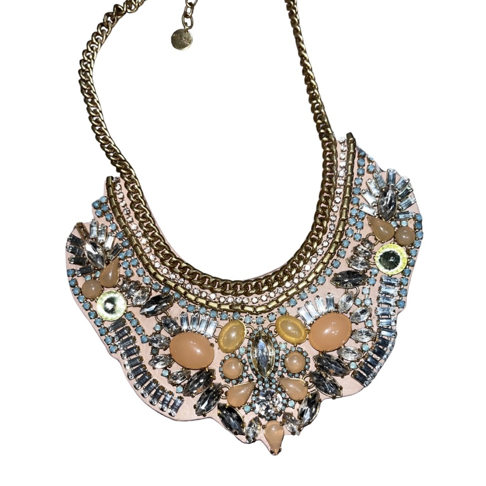 Stella & Dot Giverny Embroidered Bib Statement Necklace